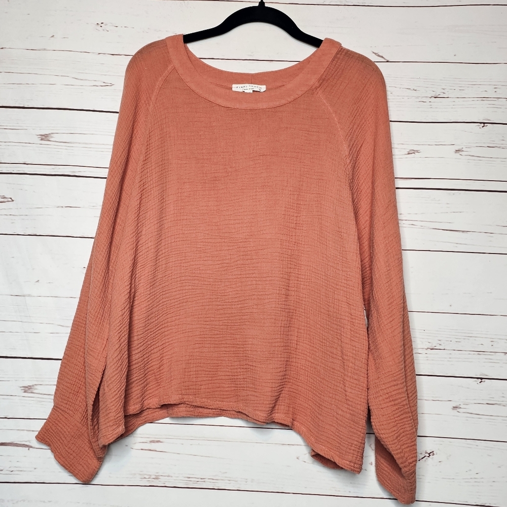 Final Touch Florida Orange Gauze Top